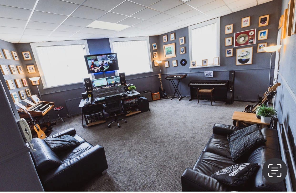 Broadwater Studios control room from the doorway